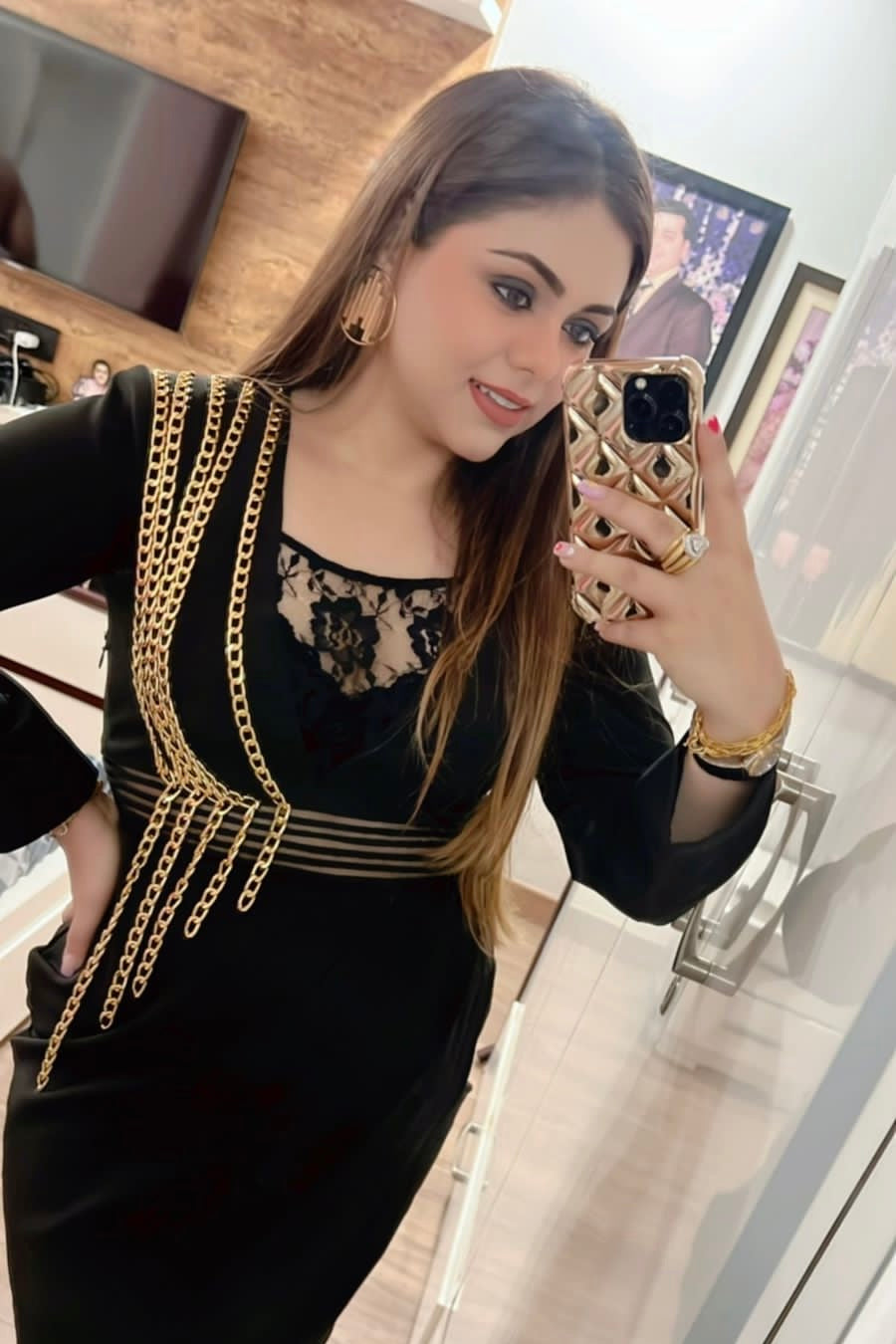 Arena Metallic Chain Blazer Dress - Black