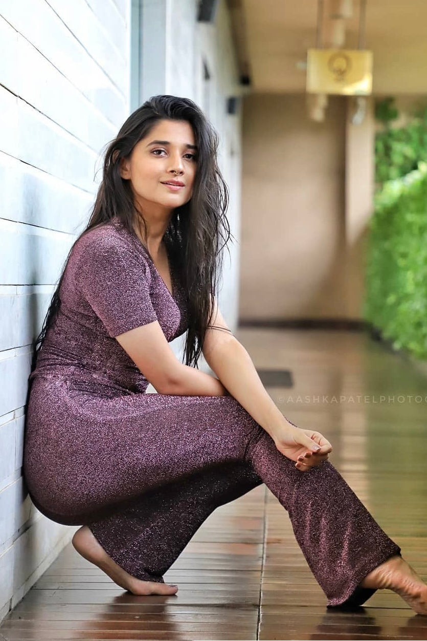 Flexi CO-ORD Set : Pink Shimmer