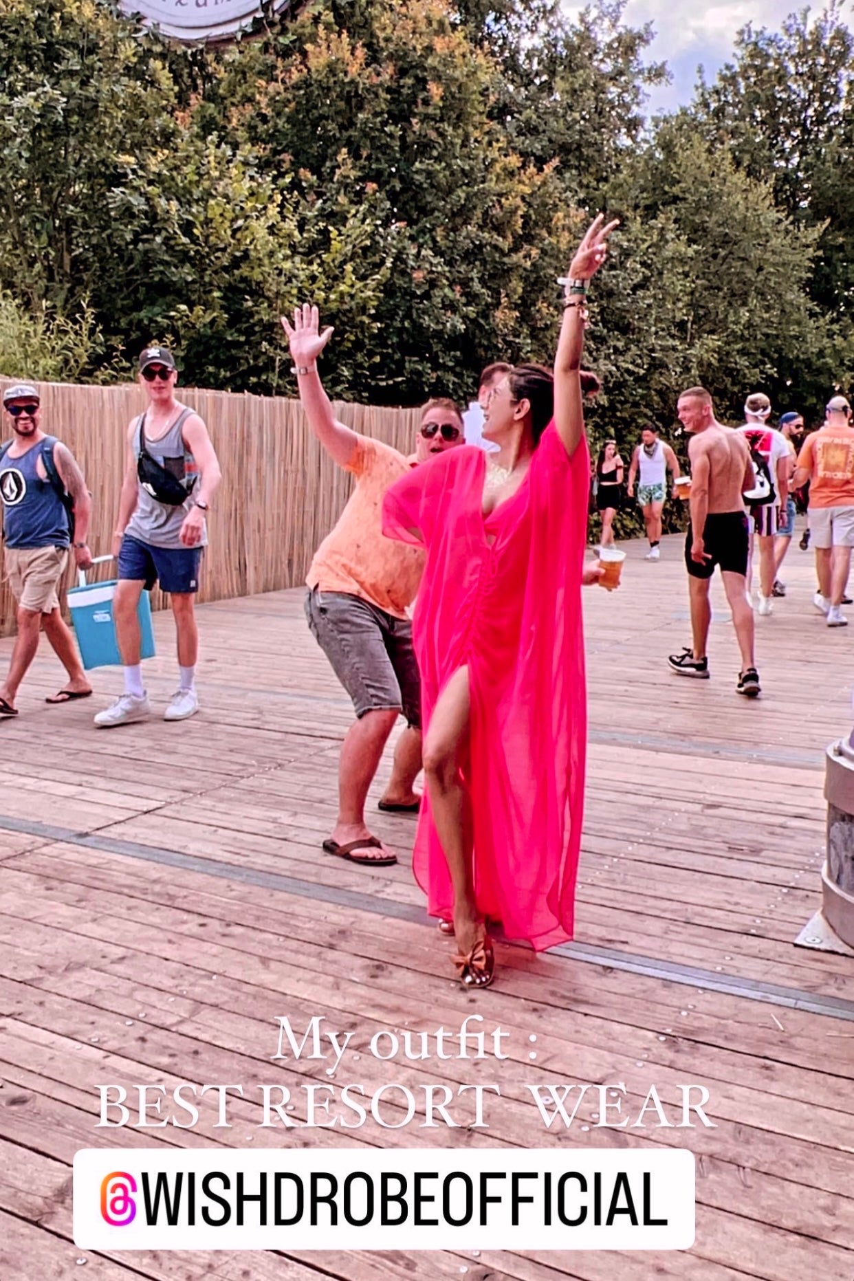 3-Piece Resort Wear Set- Hot Pink