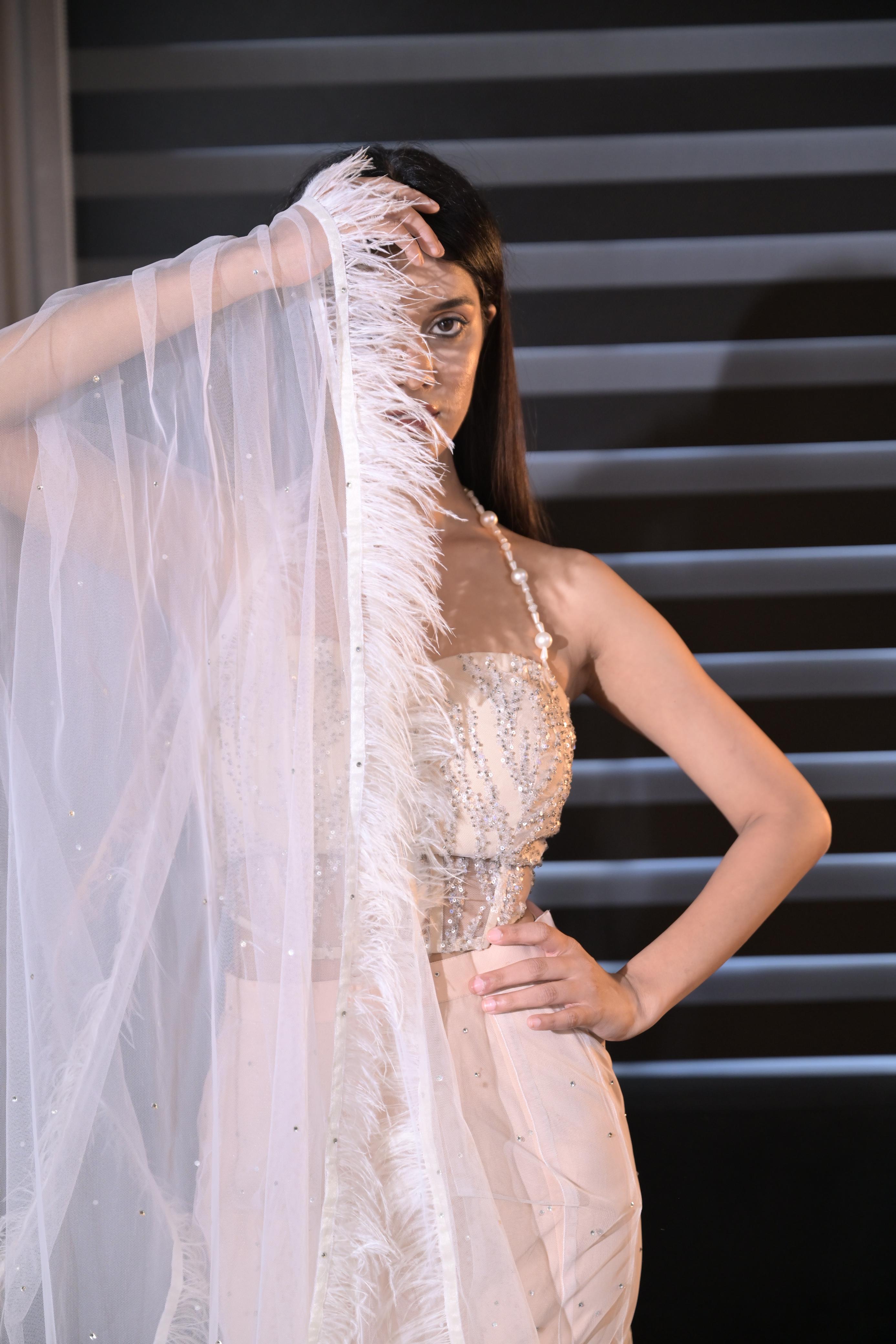 Corset Lehenga Set - Earthy Ivory