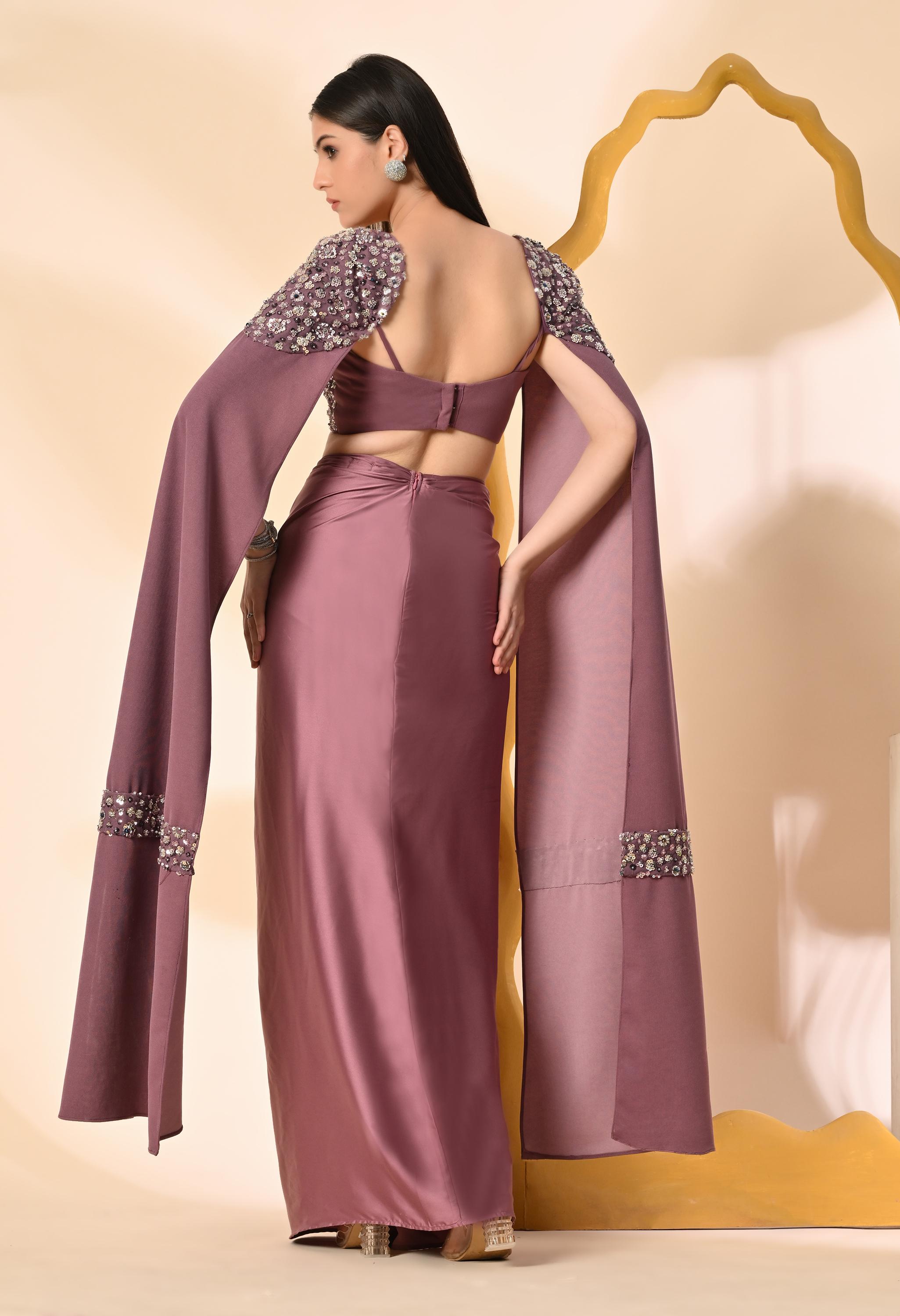Bespoke Indo Western Set: Mystic Mauve