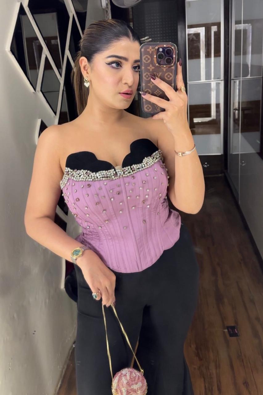 BHAVNA MAYANI in Midnight Mauve Set - Black/Mauve