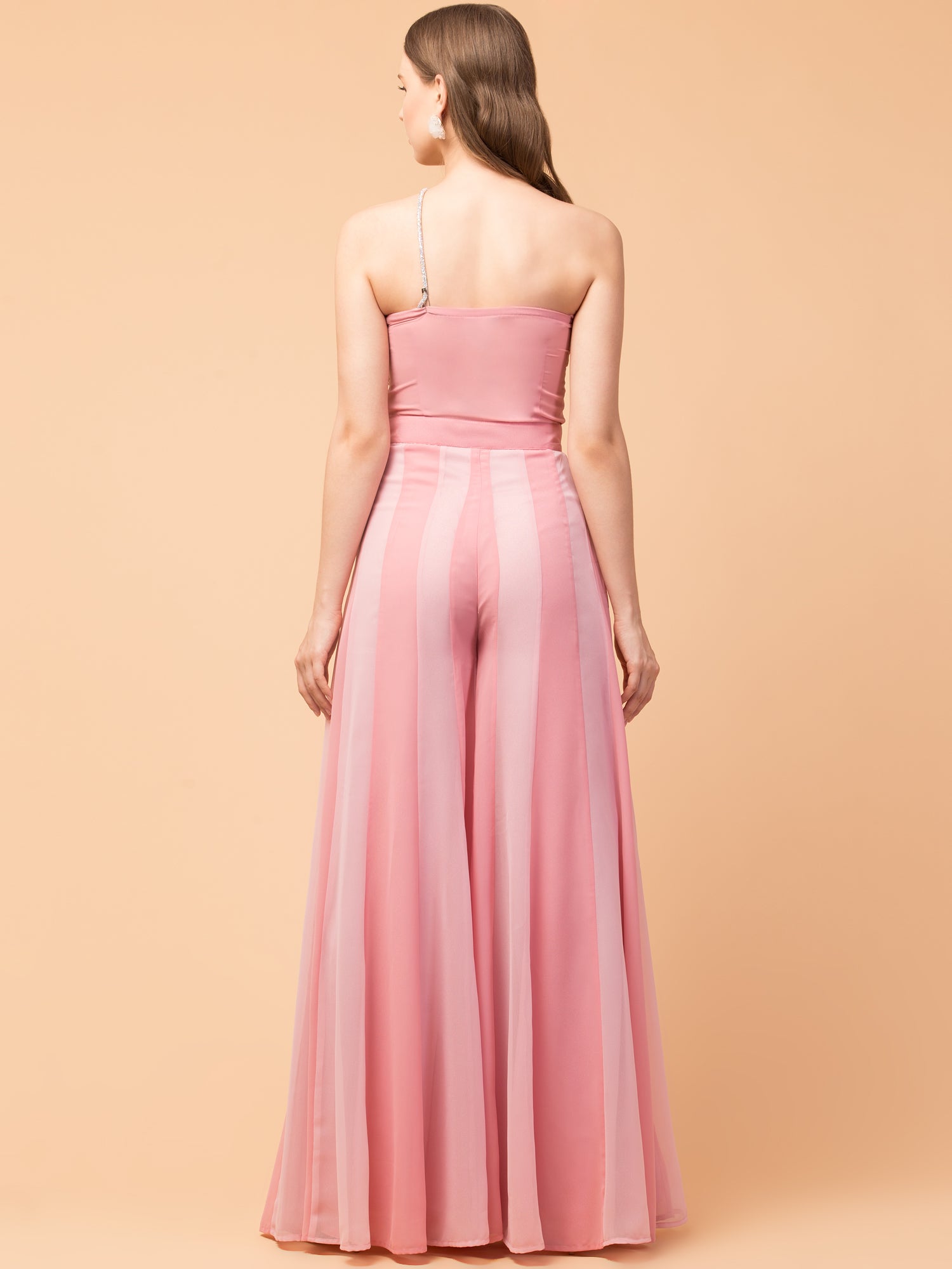 Frosé Corset Indo-Western Panelled Jumpsuit - wishdrobe