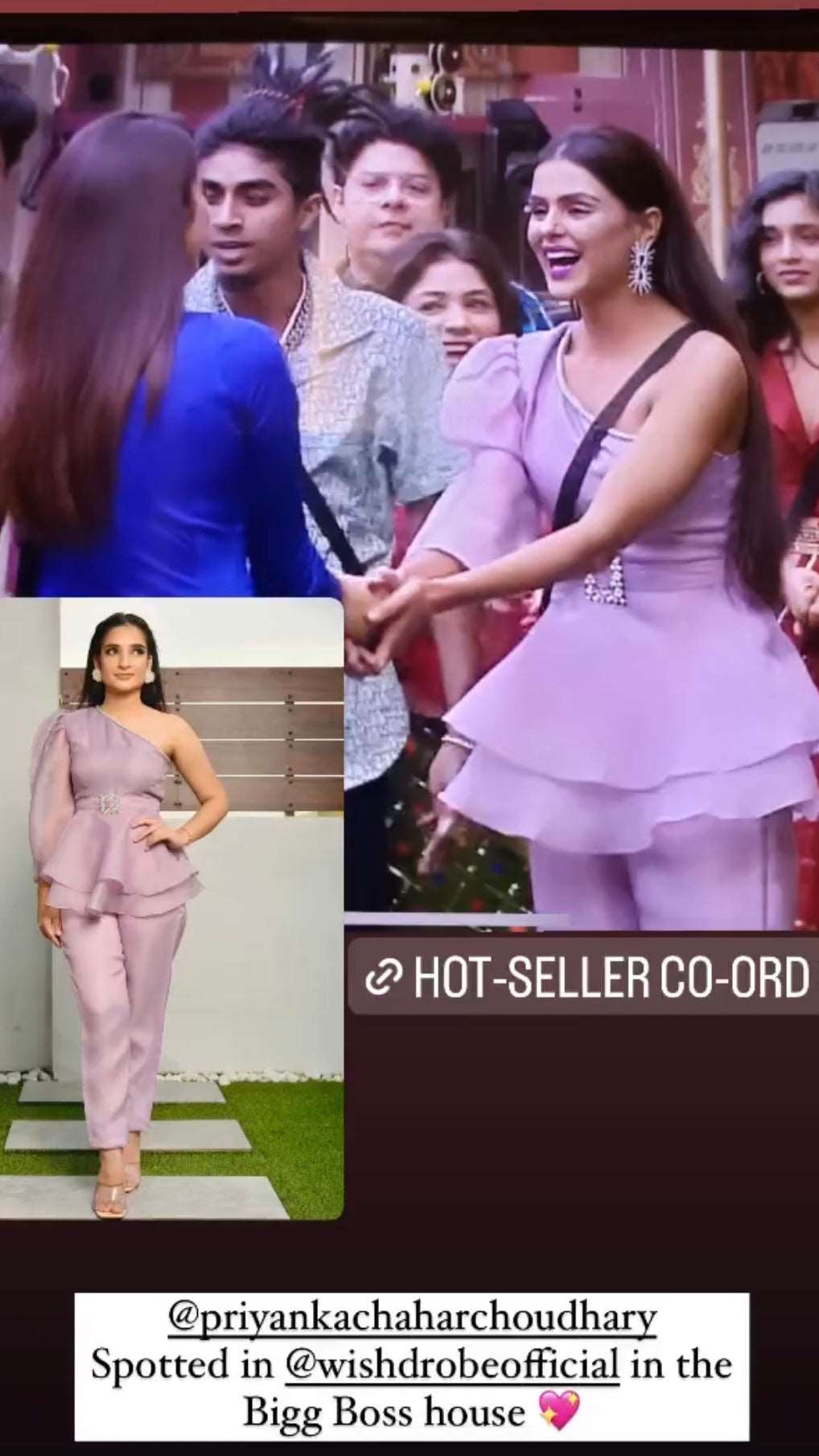 Radiant Orchid Organza Co-ord Set - wishdrobe