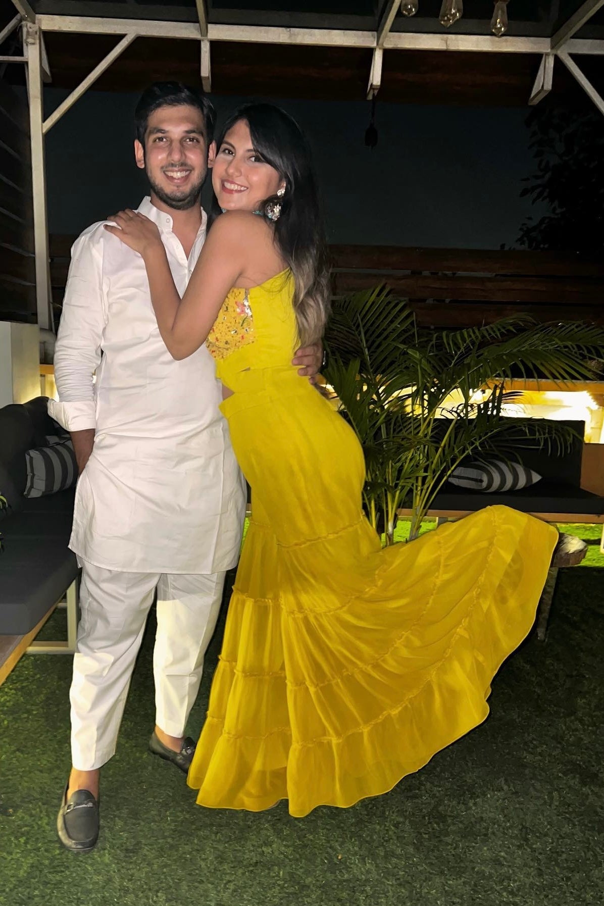 Three-Tier Jumpsuit- Mango Sorbet