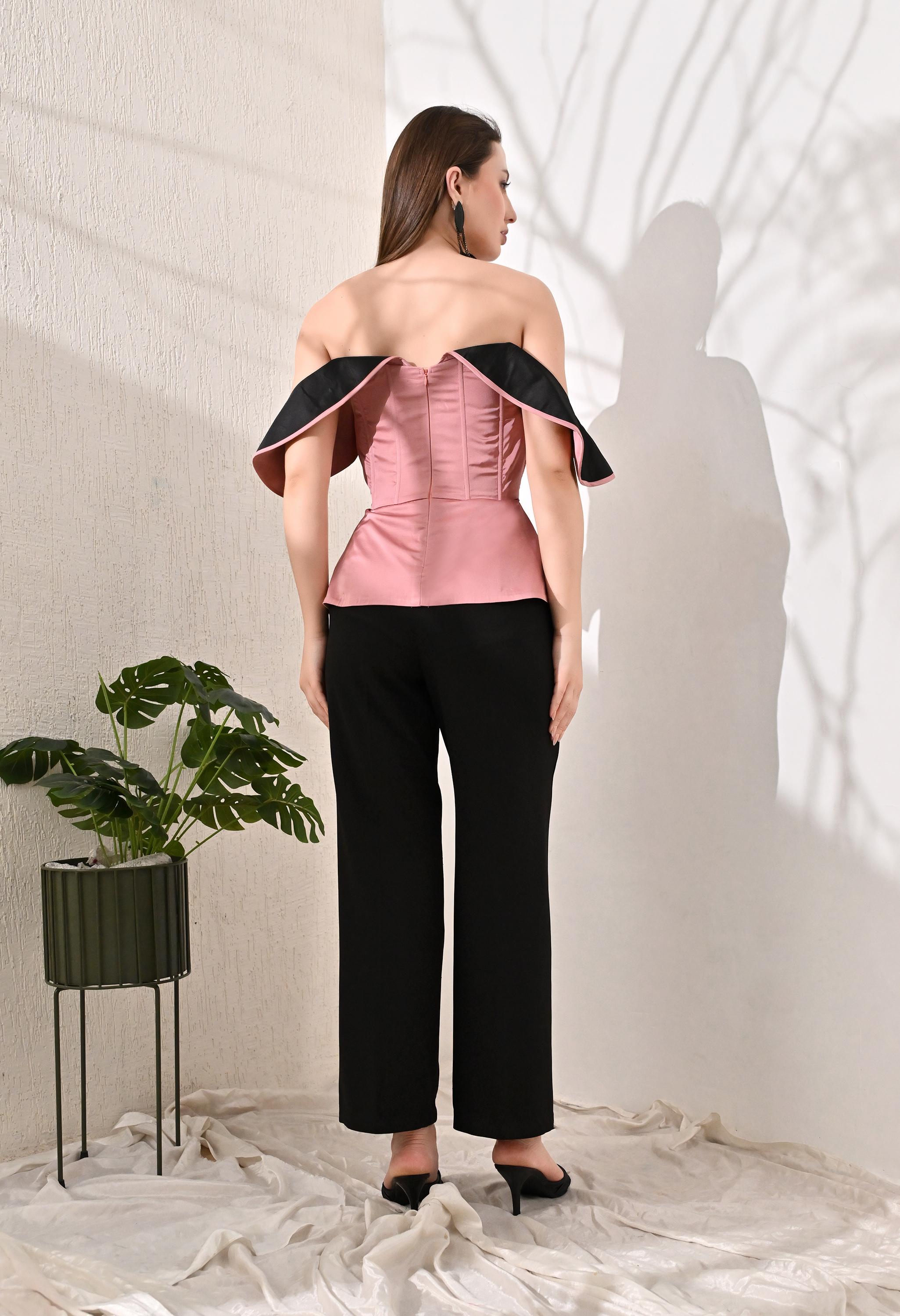 Bespoke Dual Tone Co-Ord Set - Black/MutedPink