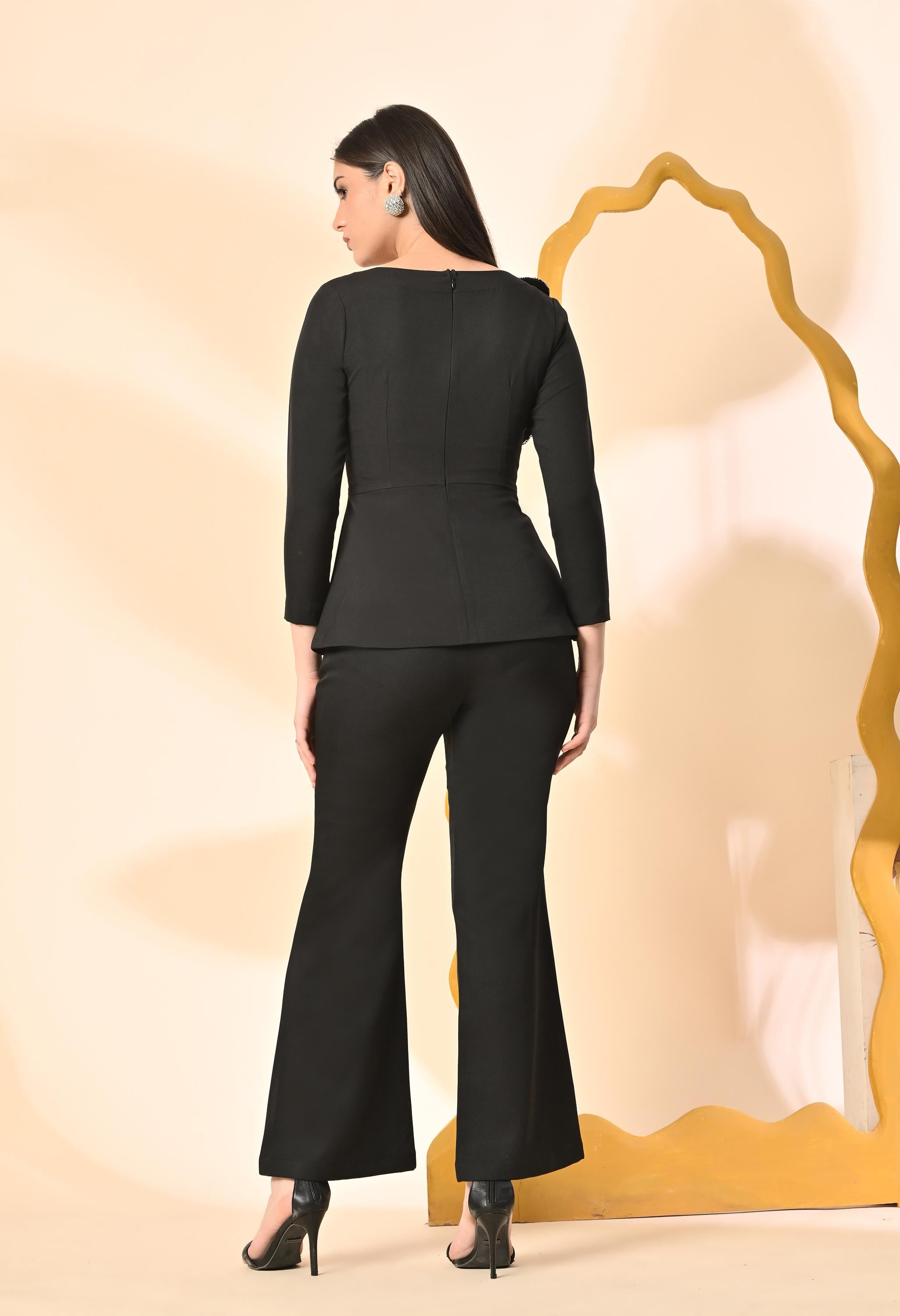 Flora Co-Ord Set: Graphite  Black