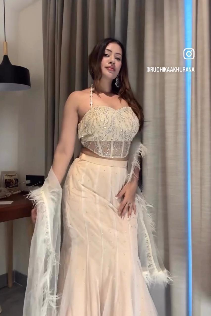 RUCHIKA KHURANA in Corset Lehenga Set - Earthy Ivory