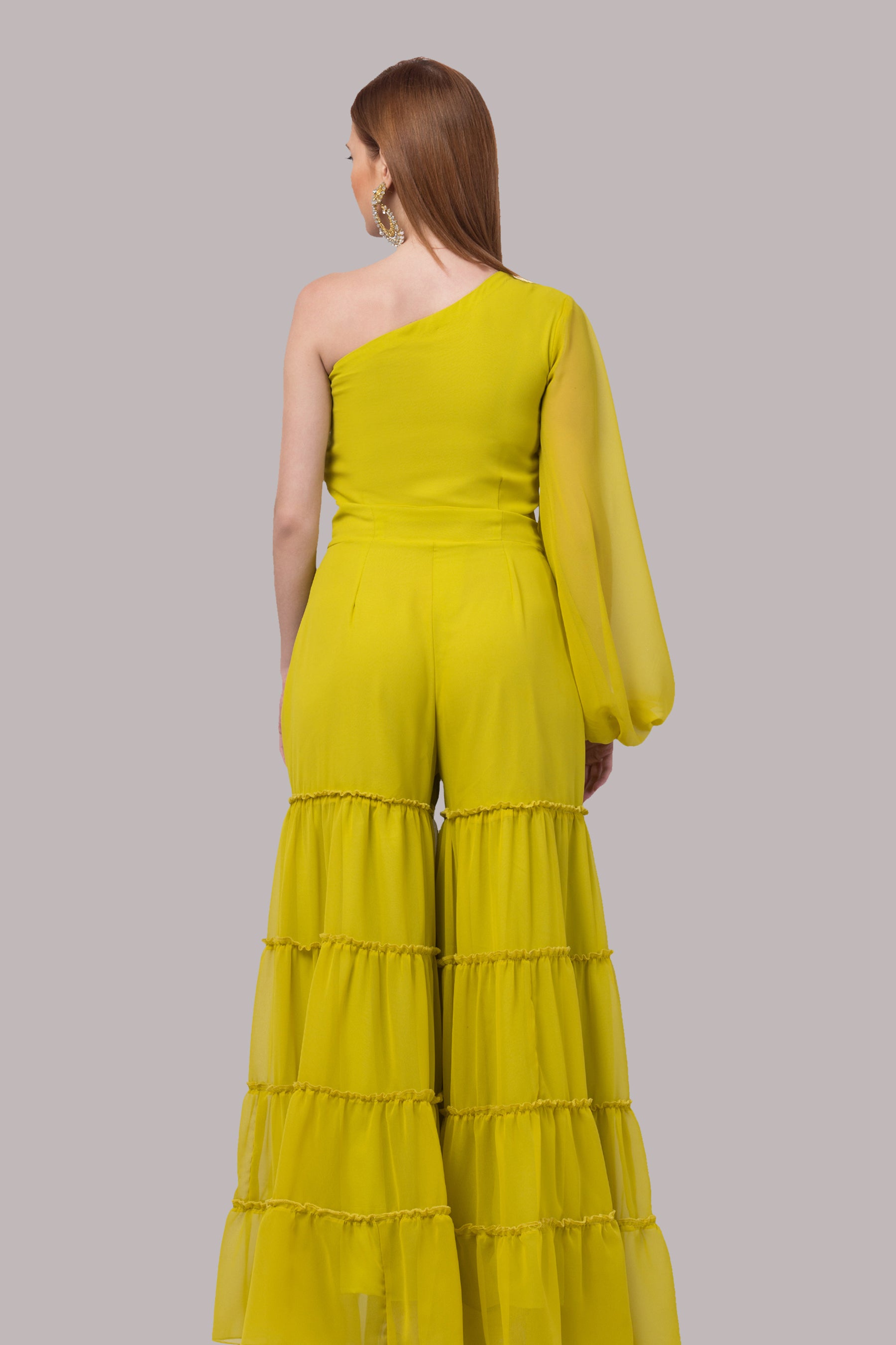 Mango Sorbet Three-Tier Jumpsuit - wishdrobe