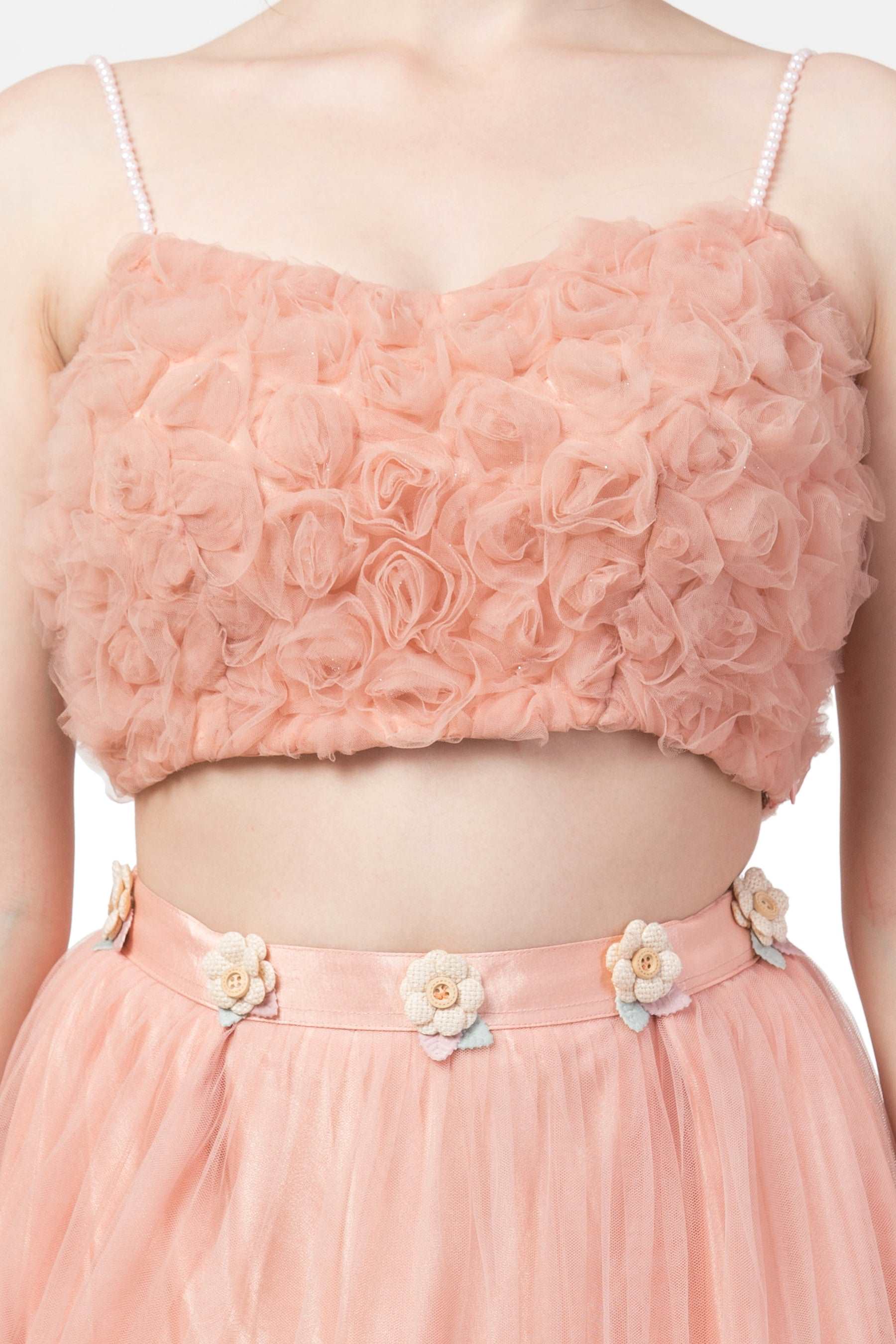 Rose Blouse with skirt set - wishdrobe