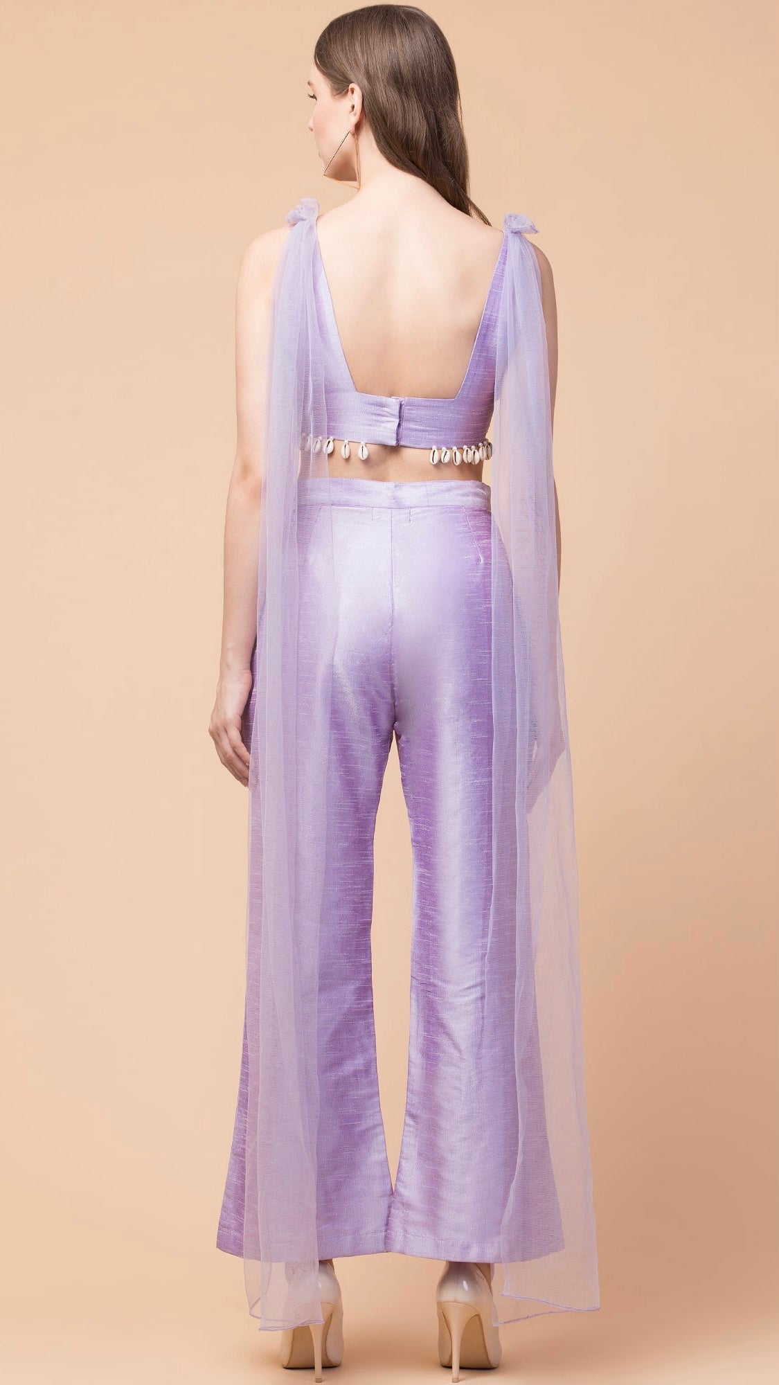 Lavender Indo-Western Co-Ord Set - wishdrobe